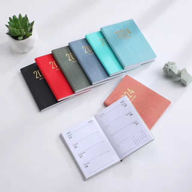 2024 Daily Weekly Planner A7 Mini Notebook Portable Pocket Notepad Calendar Book