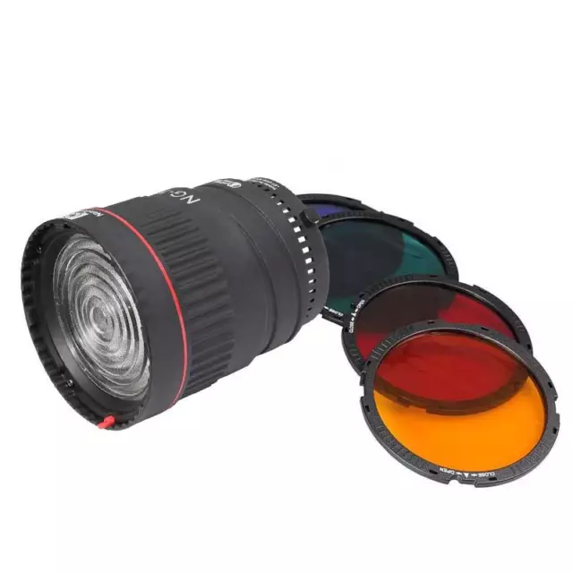 NANGUANG Fresnel Linse NG-10x stufenlos 10-40° Spot Light Vorsatz für Bowens