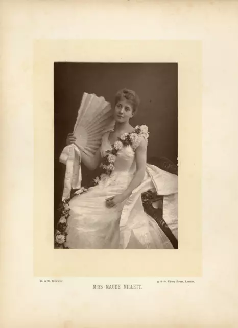 W & D Downey, London, Maude Millett (1867-1920), actrice Vintage albumin print