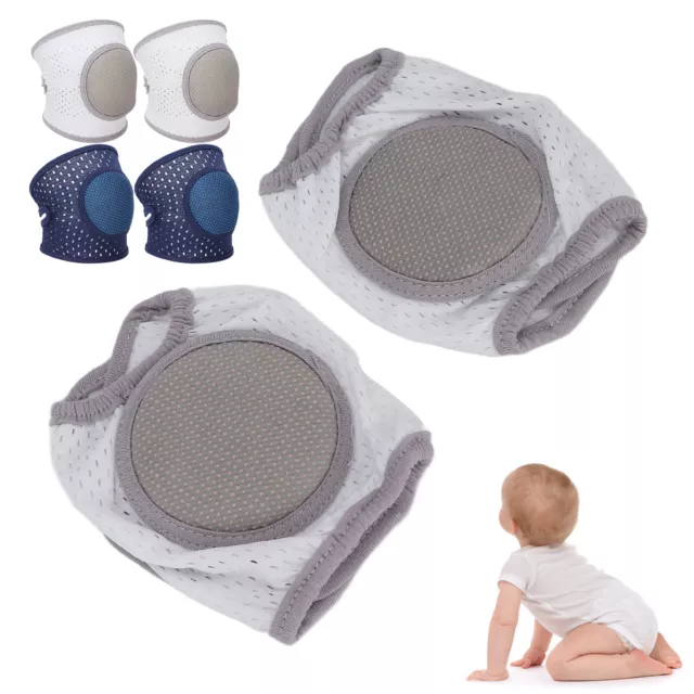 Baby Crawling Pads Soft Cotton Elastic Unisex Prevent Slip Infant Knee Prote OBD