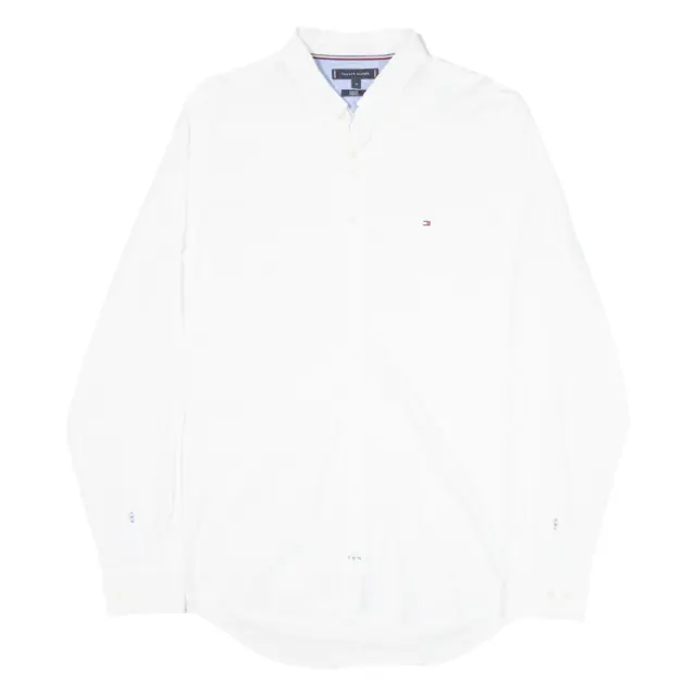 TOMMY HILFIGER Mens Oxford Shirt Slim Fit Collar White Button Down Formal  Shirts
