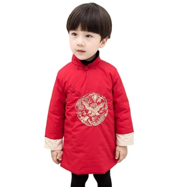 Enfants Garçons Filles Matelassé Veste Chinois Neuf An Tang Costume Chaud Midi