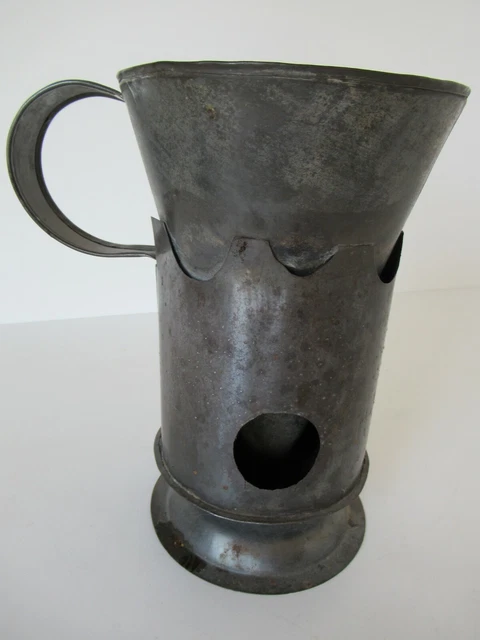 Antique tinware cider warmer - early 19th century