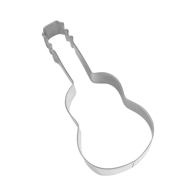 Guitarra Musical Forma Estampado de Galletas Molde Dulce Hornear Moldes de Acero Inoxidable Corte -AH