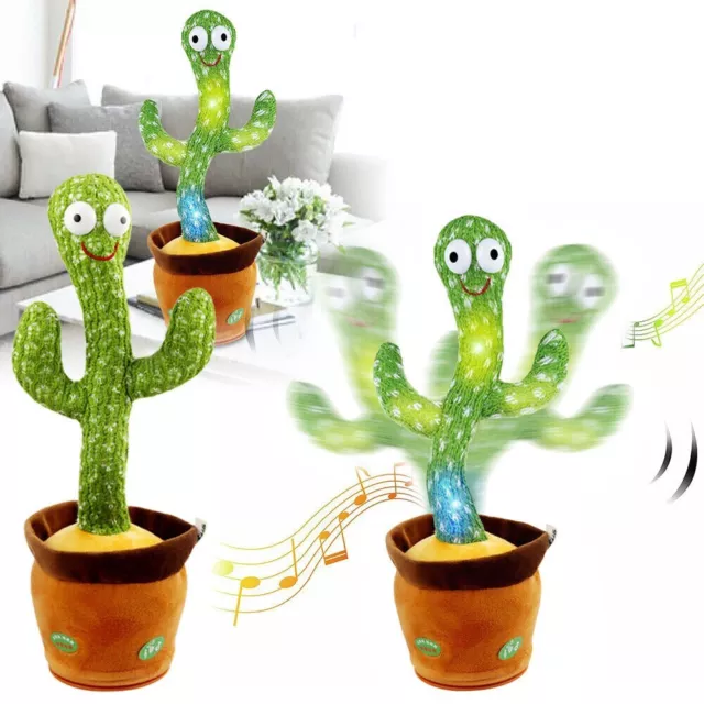 Kids Gift Plush Toy Can Singing And Recording To Learn Talking Dancing Cactus