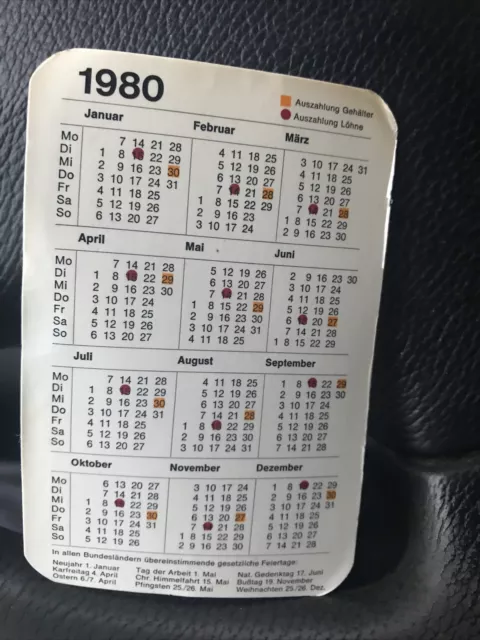 1980 taschenkalender