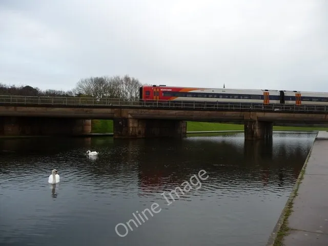 Photo 6x4 Exeter : Railway Bridge over the Exe Flood Relief Channel Two s c2009