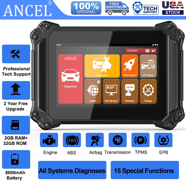 thumbnail image 2 of ANCEL DS160 Bidirectional OBD2 Scanner, All System Diagnostic Tool With ECU Coding For Porsche 2 of 4