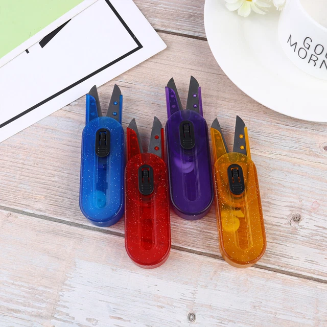 4 piezas cortador de cuerda de pesca cubierta de seguridad coser tijeras coser caja tijera