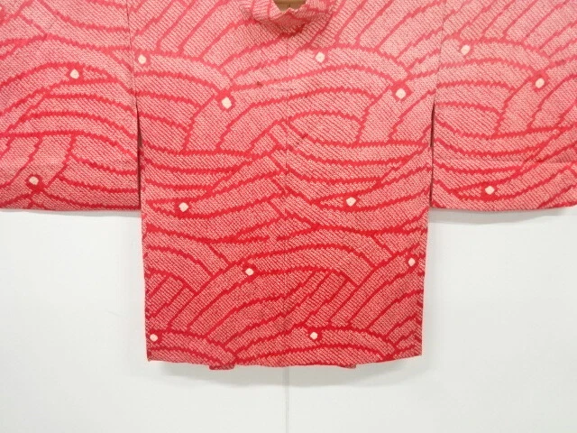 6611042: Japanese Kimono / Antique Haori / All Shibori / Abstract Wave