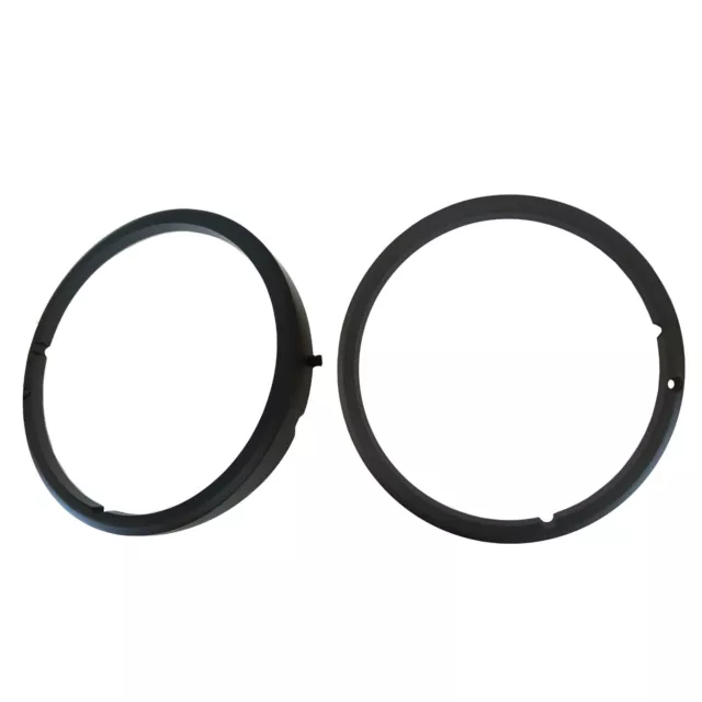 1971 1972 Mustang Grille Headlight Outer Trim Molding Bezels Pair Black X3683