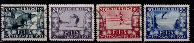 Ö FIS 1 551-554 gestempelt in sauberer Erhaltung KW 670,--