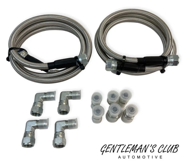 SS BRAIDED TRANSMISSION Cooler Hose Lines Fittings TH350 700R4 TH400 52