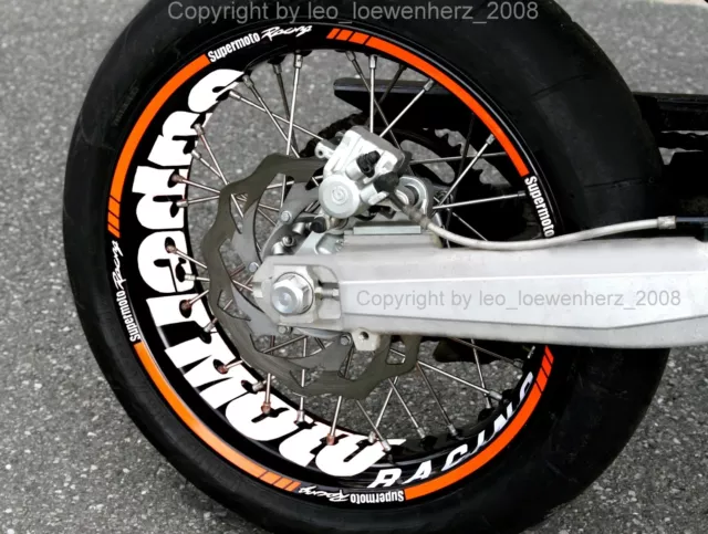 Aufkleber Felgenaufkleber Supermoto KTM SMC-R 690 LC4 660 625 640 EXC SMR 450 SX