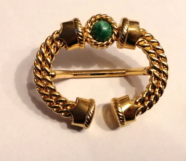 Bague Foulard (scarf Ring) Vintage - Motif Panthère Tons Dorés - Occasion