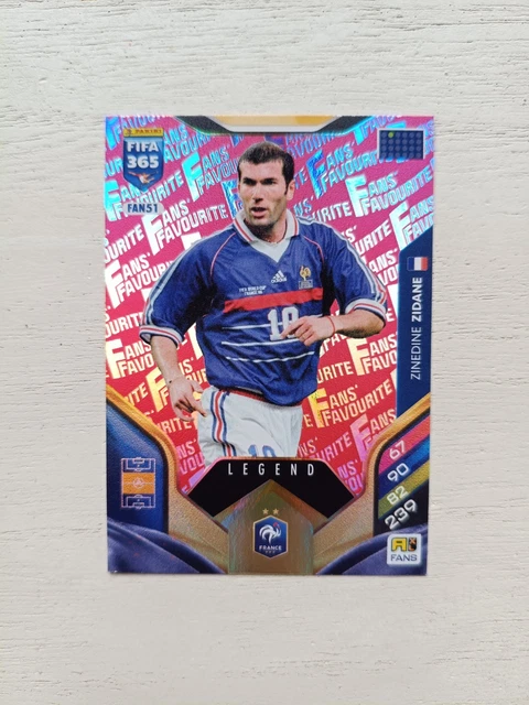 Carte Zinedine Zidane Panini Football Premium Cards 1995