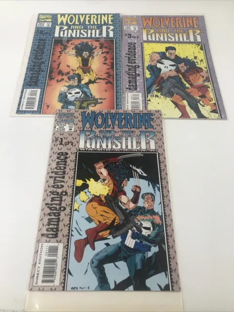 WOLVERINE AND THE PUNISHER MARVEL COMICS- SET OF 3 (1993) M-NM/Never Read!