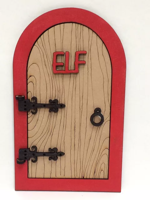 Large 3D Opening Elf Door for wall mounting above skirting board or on the shelf
