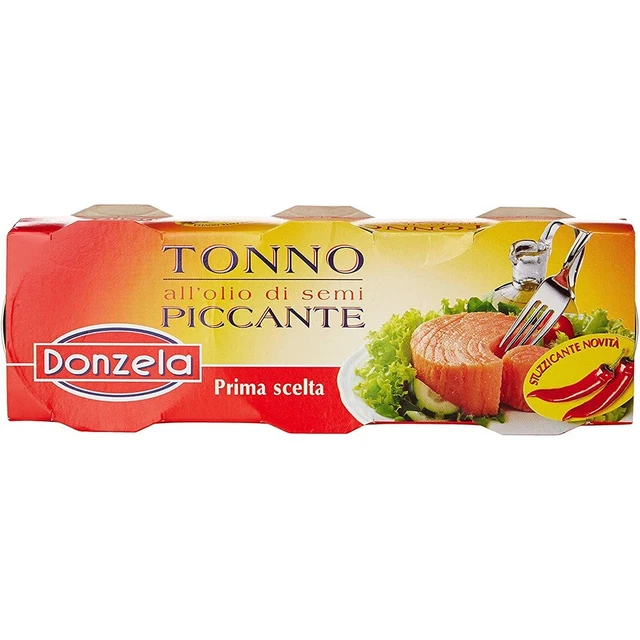 Donzela Tonno Piccante In Olio Di Semi Gr 80 X 3 Pezzi