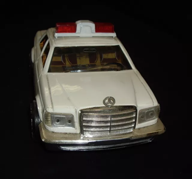 Vintage Tin Friction Car Mercedes (W126) 500 Sel...  (Ichiko) Ambulance Sample