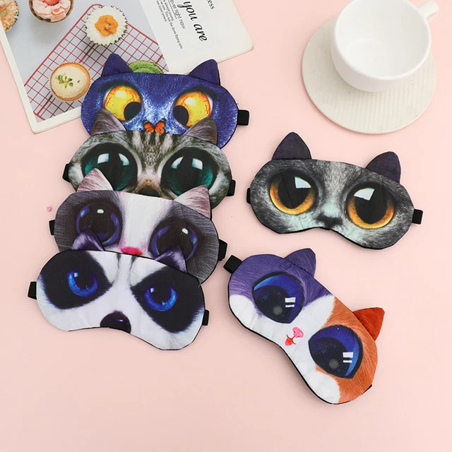 Cubierta de ojos buen efecto de sombreado relajado 3D patrón de ojos de perro parche plegable