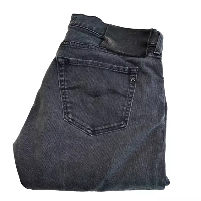 REPLAY JEANS WOMENS W34 L29 Grey Boyfriend Regular Mid Rise Button