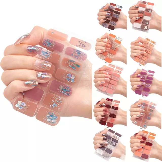 5Sheets 3D Gel Nail Polish Strips Nail Art Stickers  DIY NAil Art Making