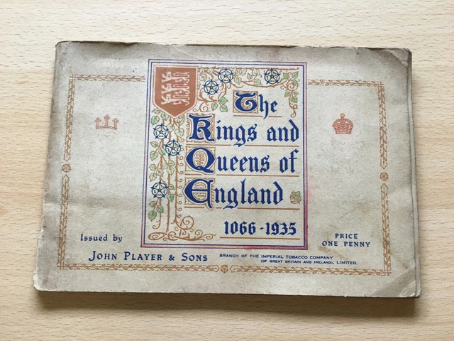 players cigarette cards kings and queens of england CIGARETTE CARDS - John Player 