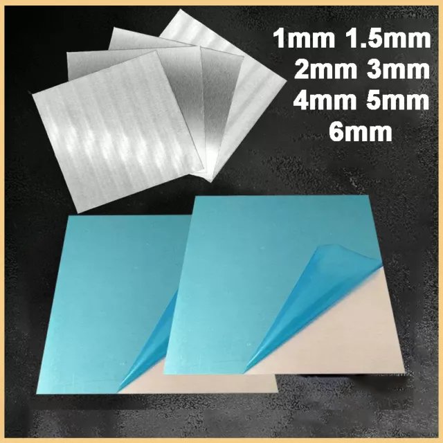 Aluminium Sheet Plate Flat 1/1.5/2/3/4/5/6mm Thickness Multiple Sizes Available