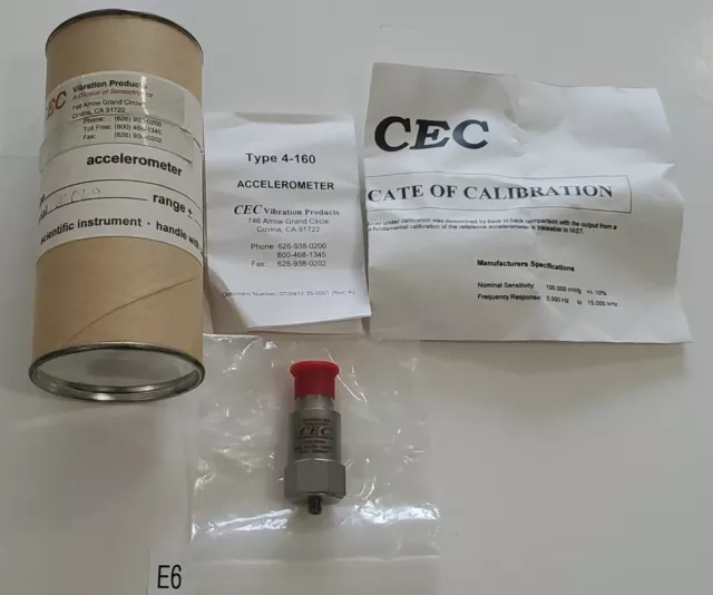 *NEW* CEC 4-160-1001 Vibration Accelerometer Vibration Meter + Warranty!