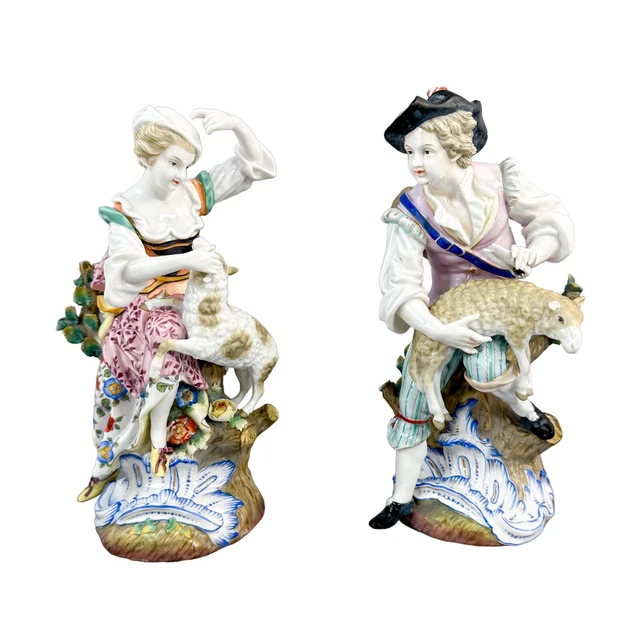 Burette Double Dresden - Porcelaine Rococo Allemande - XIXe Siècle
