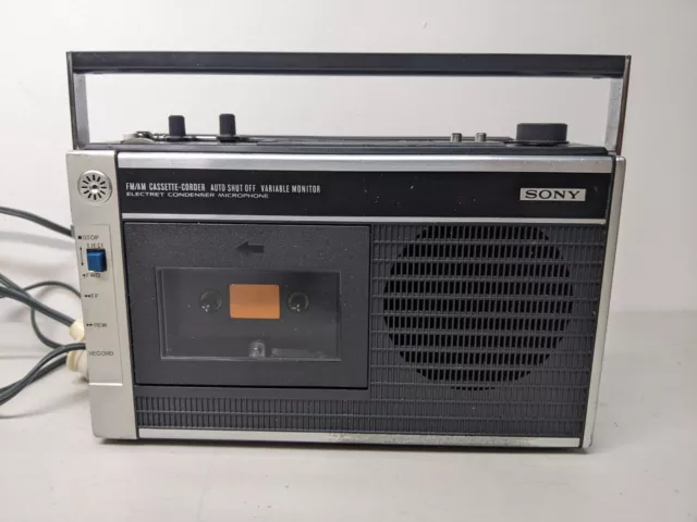 Sony CF 350 Stereo Radio Cassette Tape Player Retro Vintage Boombox 1970s Parts