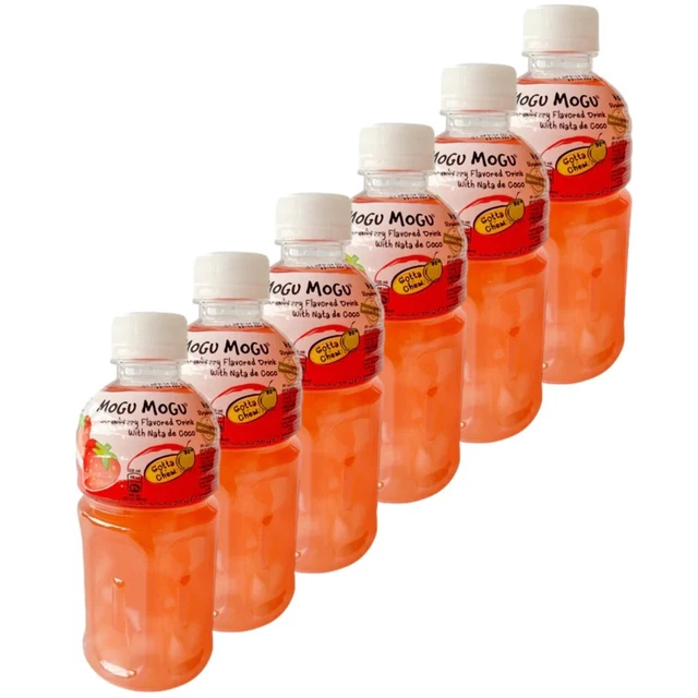Mogu Mogu - confezione da 6 bevanda alla fragola Nata de Coco - bevanda succo di fragola 320 ml