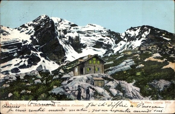 Ak Johnsbach im Gesäuse Steiermark Österreich, Hesshütte am... - 3878939