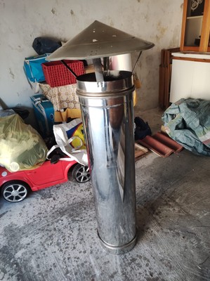CANNA Camino Cappuccio Cappello Pentola di Tenuta Acciaio Inox Canna Fumaria Coperchio 