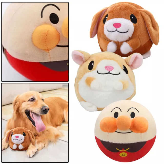 Puppy Ball Active Moving Pet Plush Toy Singing Dog Chewing Squeaker USB Charge