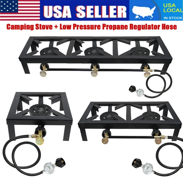 PROPANE COOKER BURNER Stove Gas Outdoor BBQ Grill & Low Pressure