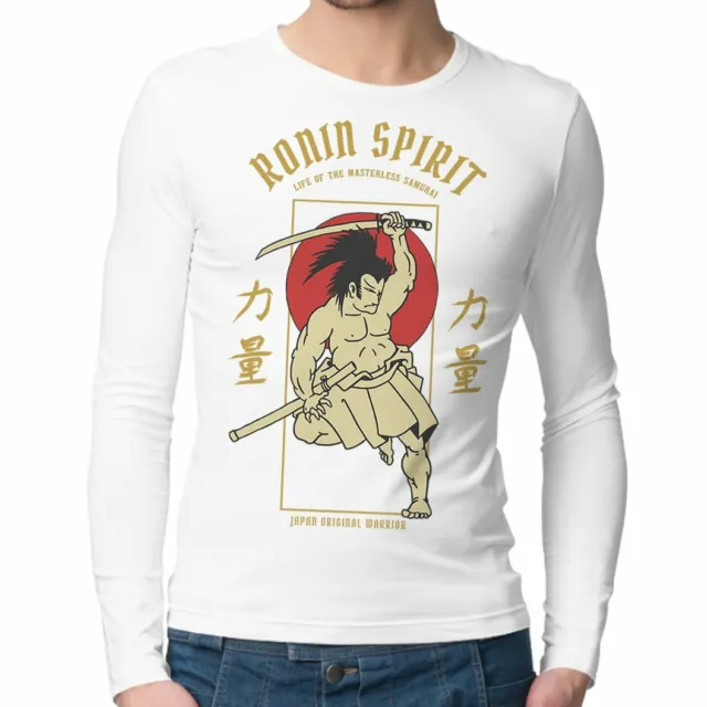 Ronin Spirit T-shirt a maniche lunghe da uomo samurai