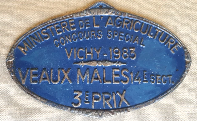 PLAQUE DE CONCOURS agricole BÉTHANCOURT SUR MER Somme 1991 aviculture