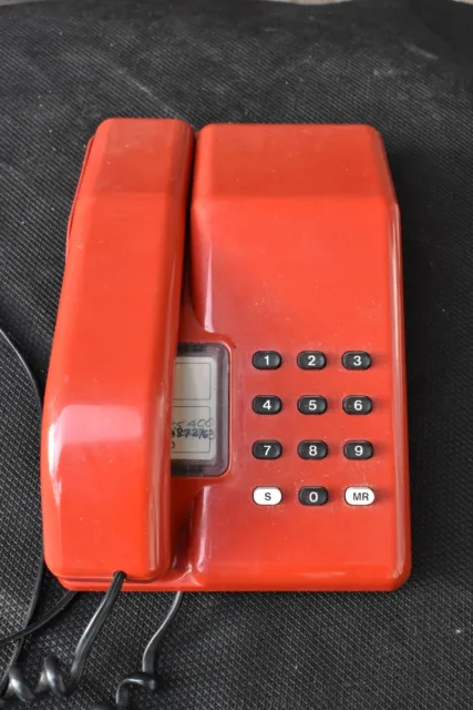 Vintage 1980 Red GPO Viscount R110 Push Button Telephone.Good Working Condition.