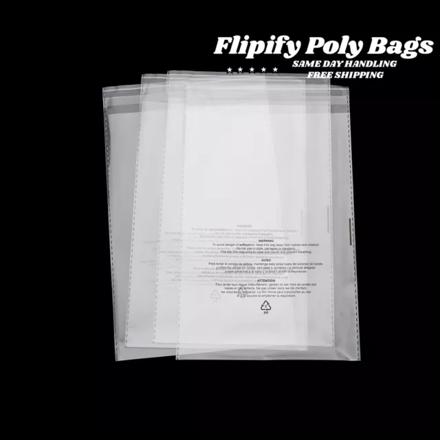 Poly Bags Suffocation Warning Clear 1.5 mil Merchandise Apparel for Amazon 2