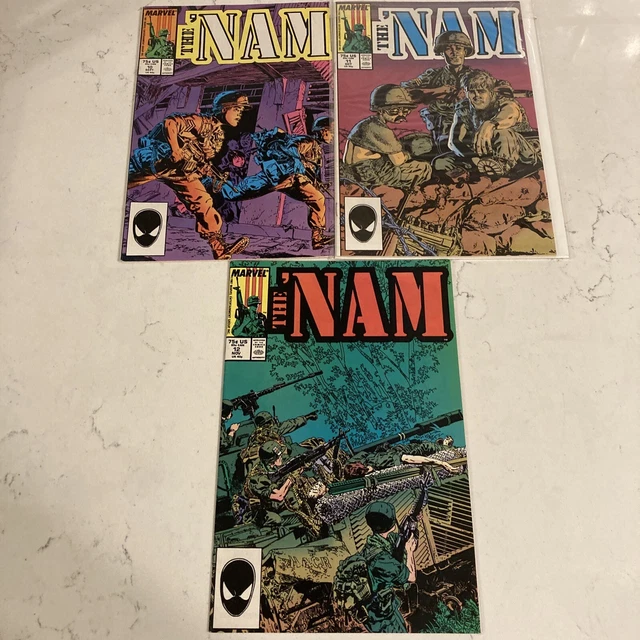 Lot of 3 Marvel The 'Nam #10, 11, & 12 comics 1987 Vietnam War