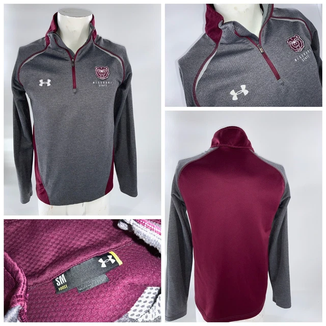 Missouri Stato Bears Under armour Pullover S Uomo Grigio Rosso ¼ Zip Ygi C2-164