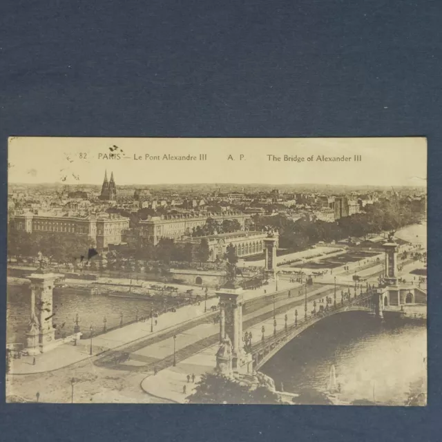 CPA Carte Postale Ancienne Paris - Le Pont Alexandre III