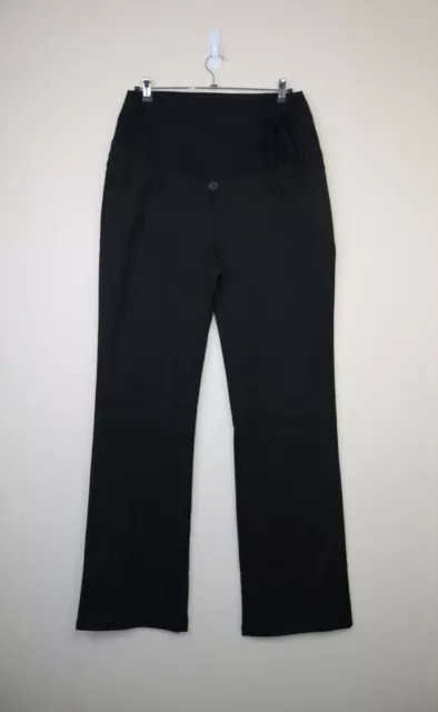 Mamaway Size 12 / M Black Work Maternity Pants Trousers w/ Belly Band Corporate