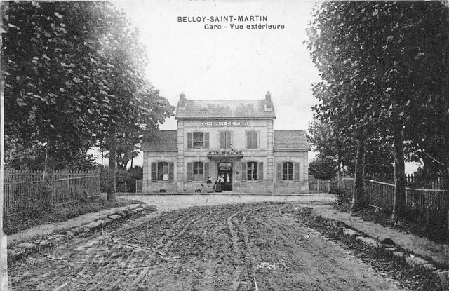 Cpa 95 Belloy Saint Martin Gare La Vue Exterieure