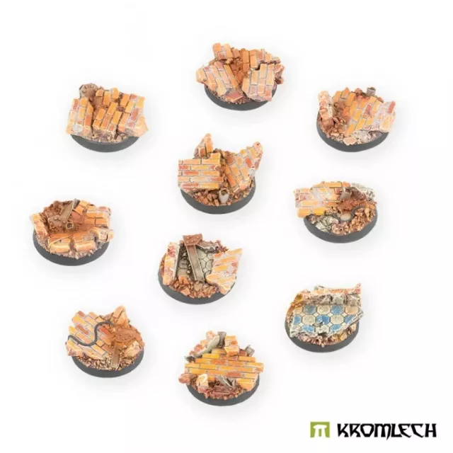 Kromlech Old Town Ruins Round 25Mm Set 3 Bases