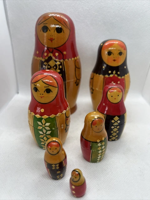 Matryoshka For Kids. Russian Nesting Dolls. Authentic Stacking Dolls