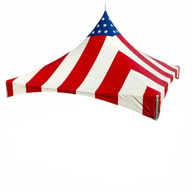 20x20 Replacement Canopy Top Patriotic Cover For High Peak Tent Event Gazebo