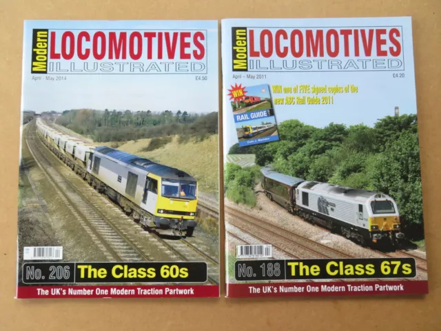 Modern Locomotives Illustrated - lot of 4 issues - class 60,67,68,88, 70